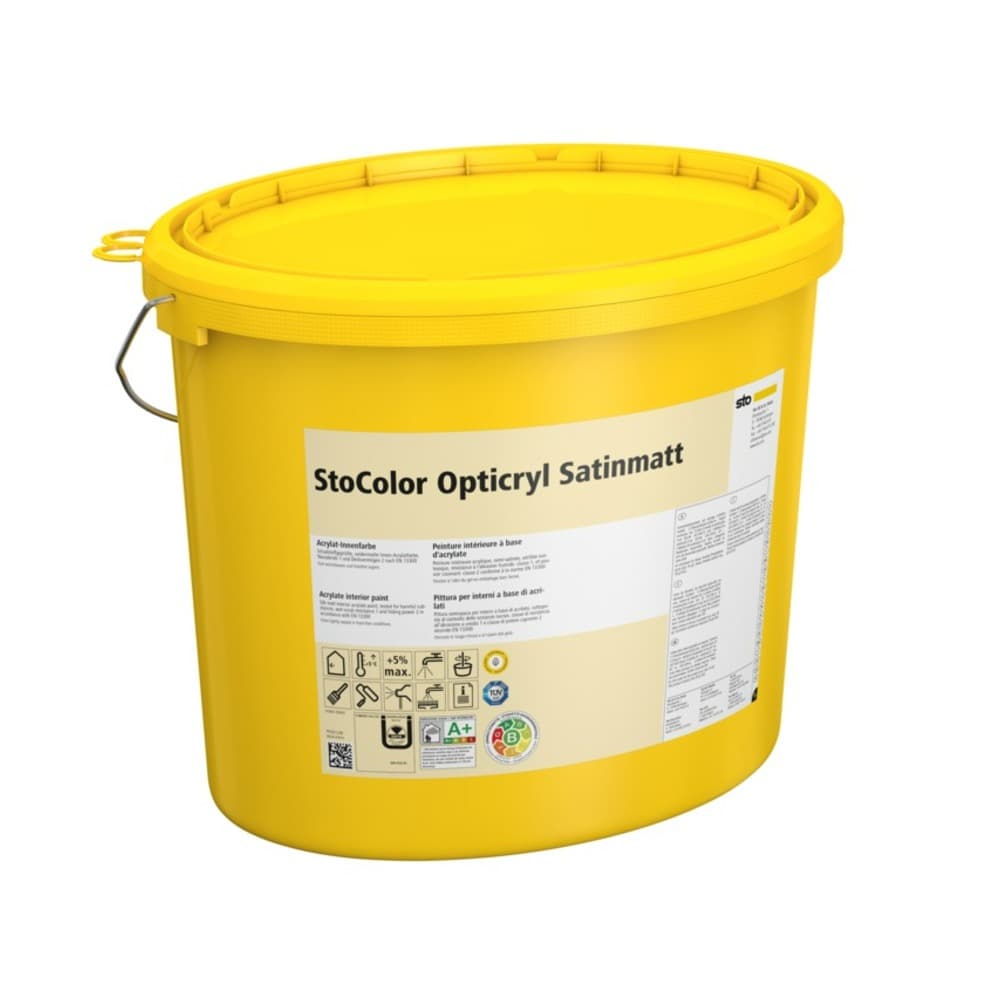 Шелковисто-матовая акрилатная краска для стен и потолков StoColor Opticryl Satinmatt 5 л