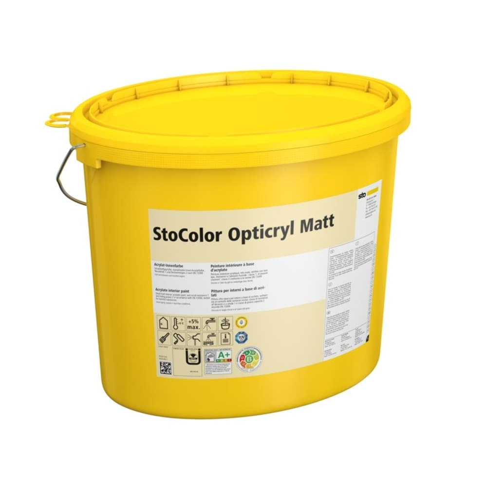 Матовая акрилатная краска для стен и потолков StoColor Opticryl Matt 15л