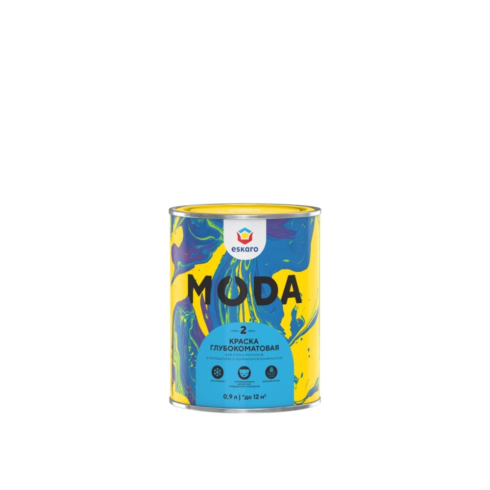Глубокоматовая краска для стен и потолков Moda 2 0.9 л (А)