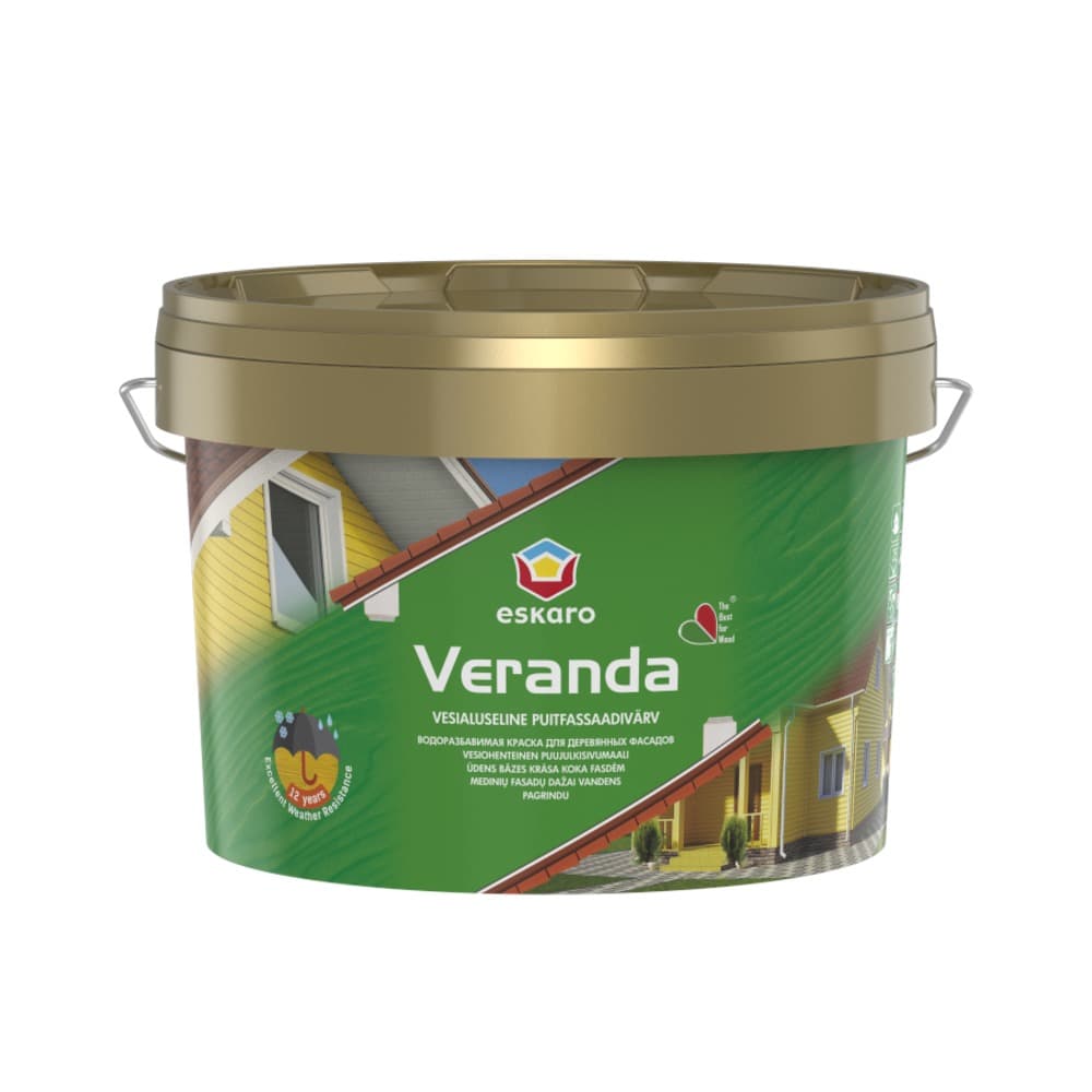 Водоразбавимая краска для деревянных фасадов Veranda 2.85 л (A)