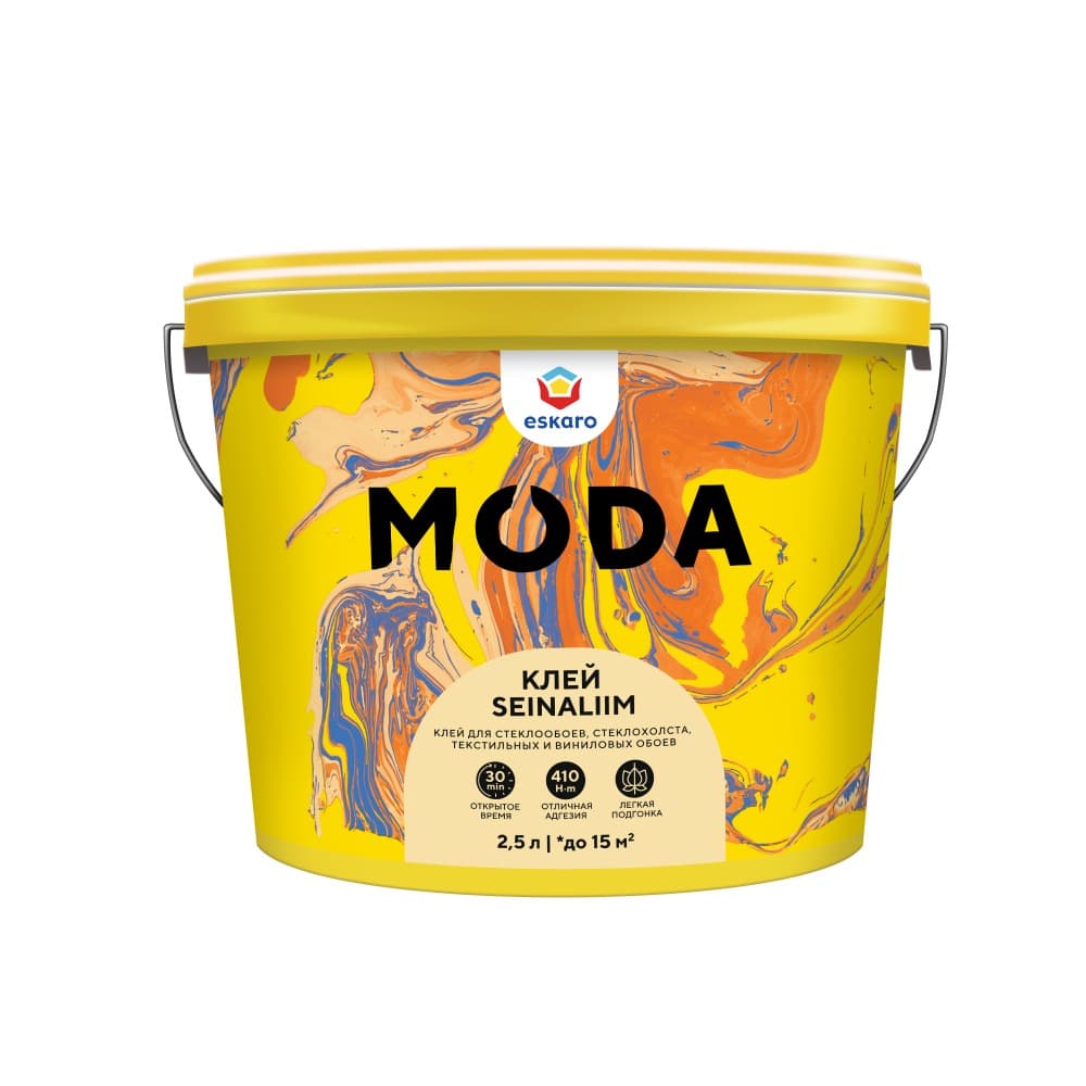 Клей для легких и тяжелых настенных покрытий MODA Seinaliim 2.5 л